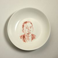 Election, “Eat the Spoon too, Dish 1 by Chow Chun Fai contemporary artwork sculpture
