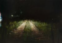 Road with Headlights by Alex Kanevsky contemporary artwork painting, works on paper