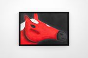 portrait of a red horse by Andrew Sim contemporary artwork 1