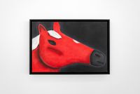 portrait of a red horse by Andrew Sim contemporary artwork works on paper, drawing