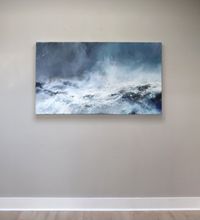 Sea State - force 8 - northwesterly winds, Ness of Bakka by Janette Kerr contemporary artwork painting, works on paper
