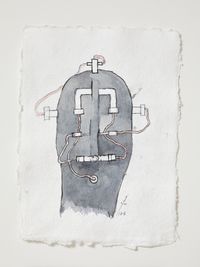 Head[case] working drawing 5 by Julia Morison contemporary artwork works on paper