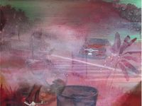 Woman in Red by Leslie Amine contemporary artwork painting, drawing