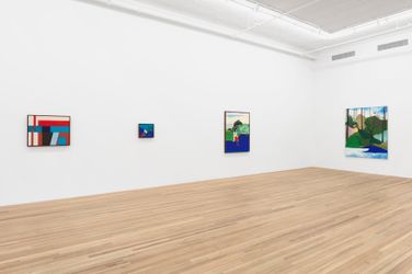 Exhibition view: Clare Rojas, Go Placidly, Andrew Kreps Gallery, 22 Cortlandt Alley, New York (31 March–6 May 2023). Courtesy Andrew Kreps Gallery. Photo: Lance Brewer