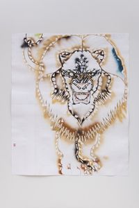 Study for „Invincible Kings of This Mad Mad World“ (Lion) by Gajin Fujita contemporary artwork works on paper, drawing
