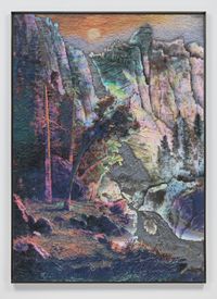 Bridal Veil Falls (after Bierstadt) by Matthew Day Jackson contemporary artwork painting, mixed media