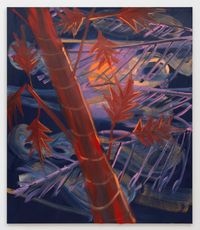 Hunter’s Moon (Windy Red Tree, Cushing) by Ann Craven contemporary artwork painting