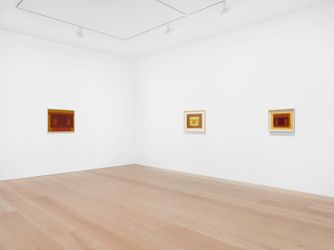 Exhibition view: Josef Albers, Paintings Titled Variants, David Zwirner, London (28 February–27 May 2023). Courtesy David Zwirner.  