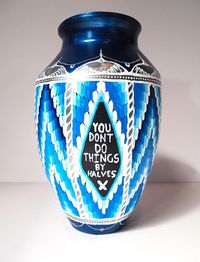 YOU DON'T DO THINGS BY HALVES by Lucas Grogan contemporary artwork ceramics
