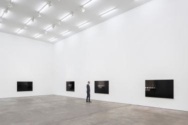 Exhibition view: Louise Lawler, LIGHTS OFF, AFTER HOURS, IN THE DARK, Sprüth Magers, Berlin (September 17–30 October 2021). Courtesy Sprüth Magers. Photo: Ingo Kniest.
