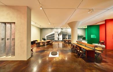 Exhibition view, 'Le Corbusier, Pierre Jeanneret: Chandigarh, India, 1951-66, Kukje Gallery, Seoul, 2016. Photo: Keith Park, Courtesy Kukje Gallery, Seoul. 