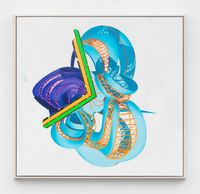 Blue Hat 1 by Frank Stella contemporary artwork painting