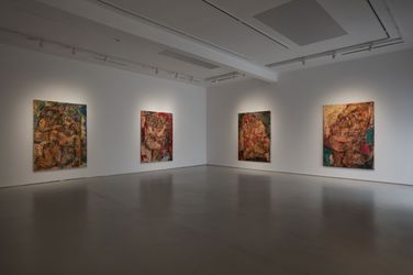 Exhibition view: Daniel Crews-Chubb, Solitary Us: Couples Paintings, Roberts Projects, Los Angeles (10 July–14 August 2021). Courtesy the artist and Roberts Projects.