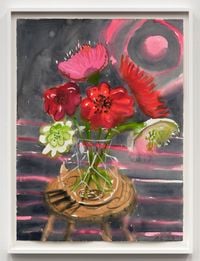 Dahlia's (For the Pink Moon), 2023 by Ann Craven contemporary artwork painting