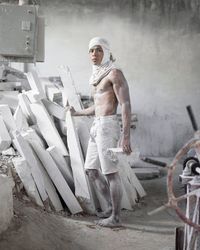 Perseus (portrait of a young marble worker) by Wawi Navarroza contemporary artwork photography