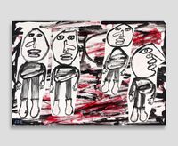 Bras ballants, 4 août 1982 by Jean Dubuffet contemporary artwork painting, works on paper