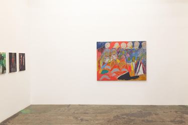 Exhibition view: Jackie Gendel, Stained Glass Cliff, Thomas Erben Gallery, New York (21 February–6 April 2019). Courtesy Thomas Erben Gallery.