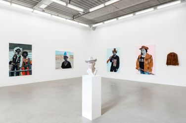 Exhibition view: Otis Kwame Kye Quaicoe, BLACK RODEO Cowboys of the 21st Century, Almine Rech, Brussels (10 March–16 April 2022). Courtesy Almine Rech. Photo: Hugard & Vanoverschelde.