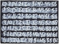 Counting (1-62) by Mel Bochner contemporary artwork works on paper