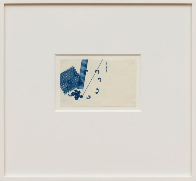 Typestract - 180764 (Blue) by Dom Sylvester Houédard contemporary artwork