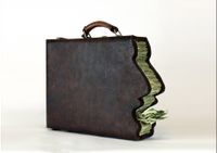 Greedy man's briefcase by Icy and Sot contemporary artwork sculpture