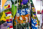 Kitschmensch with many failed flags of 1963 Maphilindo Condeferation (Reworked) by Fyerool Darma contemporary artwork 10