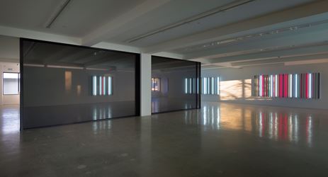 Exhibition view: Robert Irwin, Sprüth Magers, Los Angeles (23 January–21 April 2018). Courtesy the artist and Sprüth Magers, Los Angeles. Photo: Robert Wedemeyer.