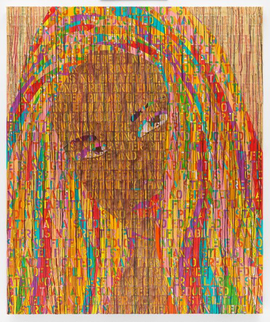 The Virgin without the child by Ghada Amer contemporary artwork