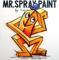 MR SPRAYPAINT by Sebastian Chaumeton contemporary artwork painting