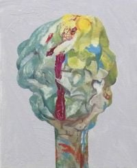 Yellow head by Masaya Chiba contemporary artwork painting