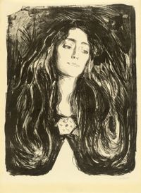 The Brooch. Eva Mudocci by Edvard Munch contemporary artwork print
