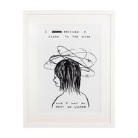 I Received A Clonk To The Head by David Shrigley contemporary artwork print