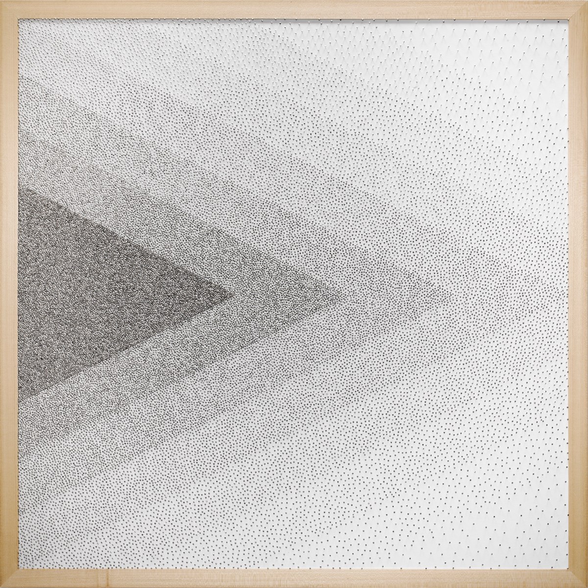 Drawing (Pins), 2017 by Tara Donovan, Gatorboard, paint, and nickel