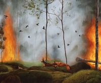 Between Two Fires by Antoine Roegiers contemporary artwork painting
