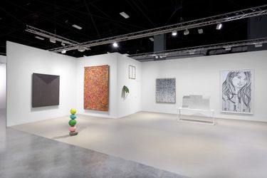 Installation view of Tina Kim Gallery, Art Basel Miami Beach | Booth B14 (1–3 December 2022). Courtesy of the artists and Tina Kim Gallery. Photo by Sebastiano Pellion di Persano.