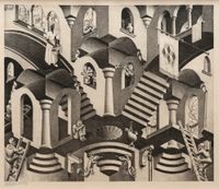 Convex and Concave by M.C. Escher contemporary artwork works on paper, print