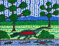 Crocodile by Robert Campbell Jnr contemporary artwork painting