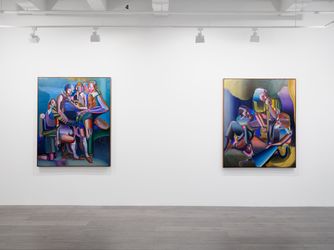Exhibition view: Justine Otto, All Shades, All Hues, All Blues, Hollis Taggart, New York (15 February–16 March 2024). Courtesy Hollis Taggart.