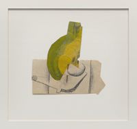 Poire coupée et pipe (Sliced Pear and Pipe) by Pablo Picasso contemporary artwork works on paper, drawing, mixed media