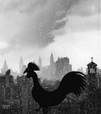 Weather Vane and New York Skyline, September 19 by André Kertész contemporary artwork photography