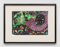 Calypso (green) 1 by Chris Ofili contemporary artwork painting, works on paper, drawing