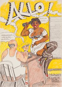 The French Secretary II by Robert Colescott contemporary artwork works on paper