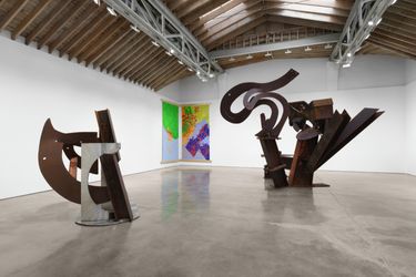 Exhibition view: Mark di Suvero, Painting and Sculpture, Paula Cooper Gallery, New York (9 September–21 October 2023). © Mark di Suvero. Courtesy Spacetime C.C. and Paula Cooper Gallery. Photo: Steven Probert.Image from:Mark di Suvero’s Monumental LegacyRead InsightFollow ArtistEnquire