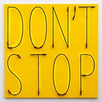 Don't Stop 2 (Yellow/Yellow/Black) by Deborah Kass contemporary artwork painting, sculpture