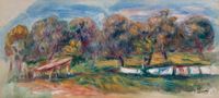 Paysage aux Collettes by Pierre-Auguste Renoir contemporary artwork painting, works on paper