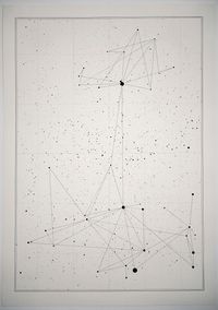 I saw all the letters in all the stars #28 by Timo Nasseri contemporary artwork drawing