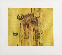 Untitled (yellow) by Jacqueline Humphries contemporary artwork print