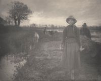 Poling the Marsh Hay by Peter Henry Emerson contemporary artwork photography