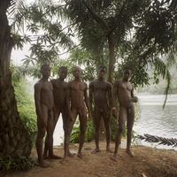 5 garçons près de la rivière Volta, Ghana by Denis Dailleux contemporary artwork photography