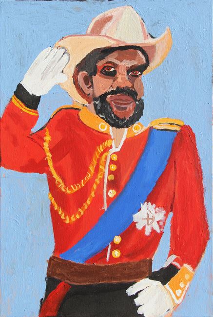 The Royal Tour (Self Portrait 2) by Vincent Namatjira contemporary artwork